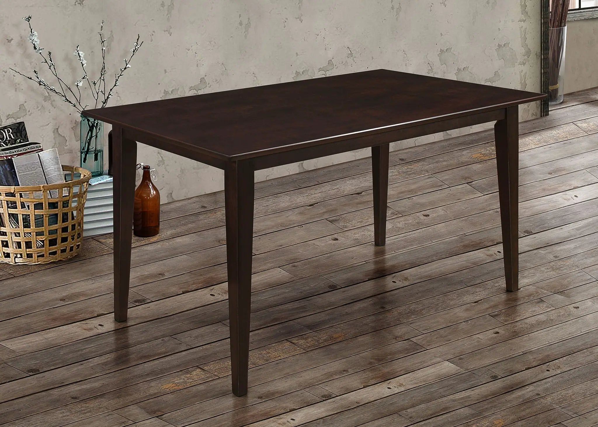 Gabriel Rectangular 59-inch Wood Dining Table Cappuccino by Unique Piece Furniture