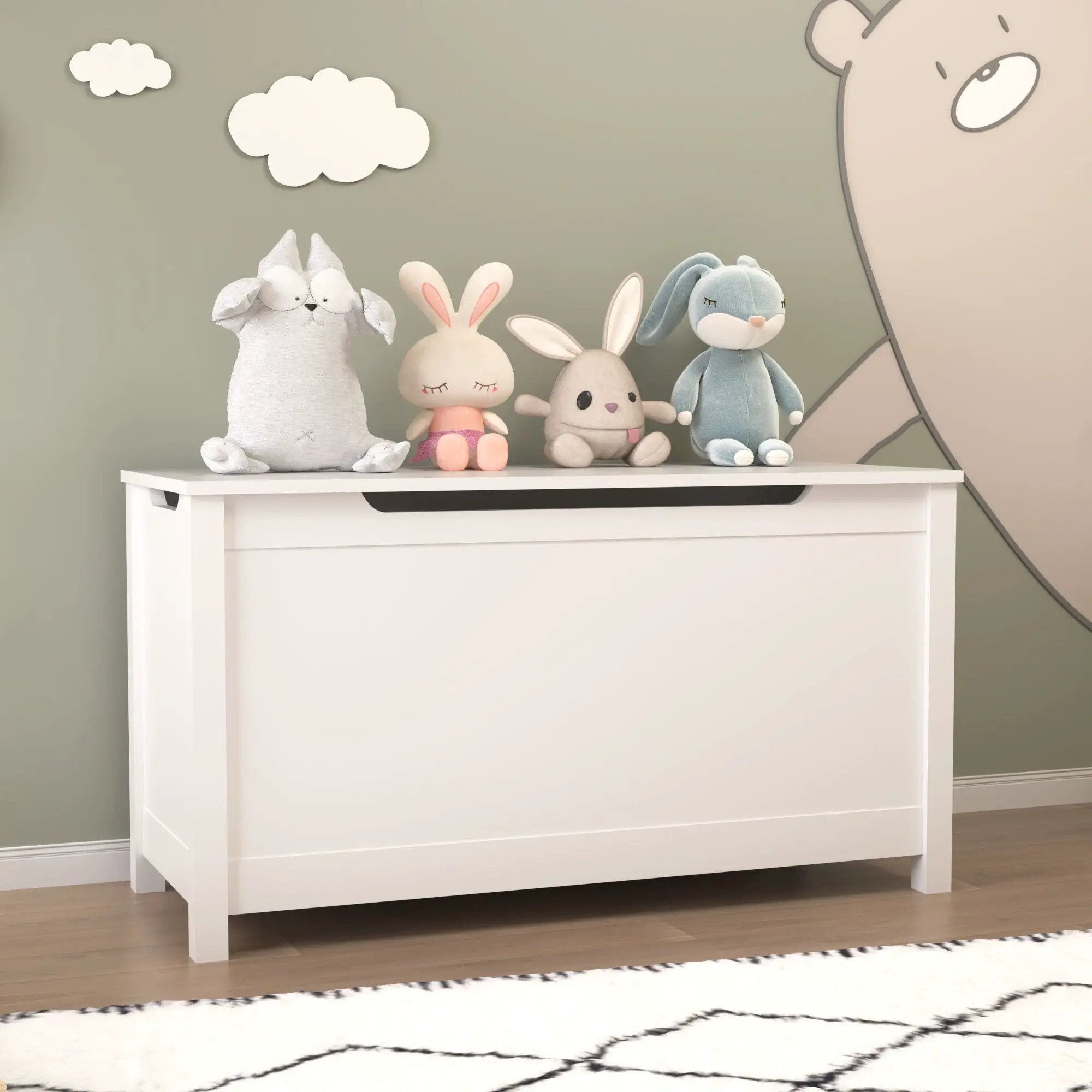 Toy Box Storage With Safety Hinged Lid by Unique Piece Furniture