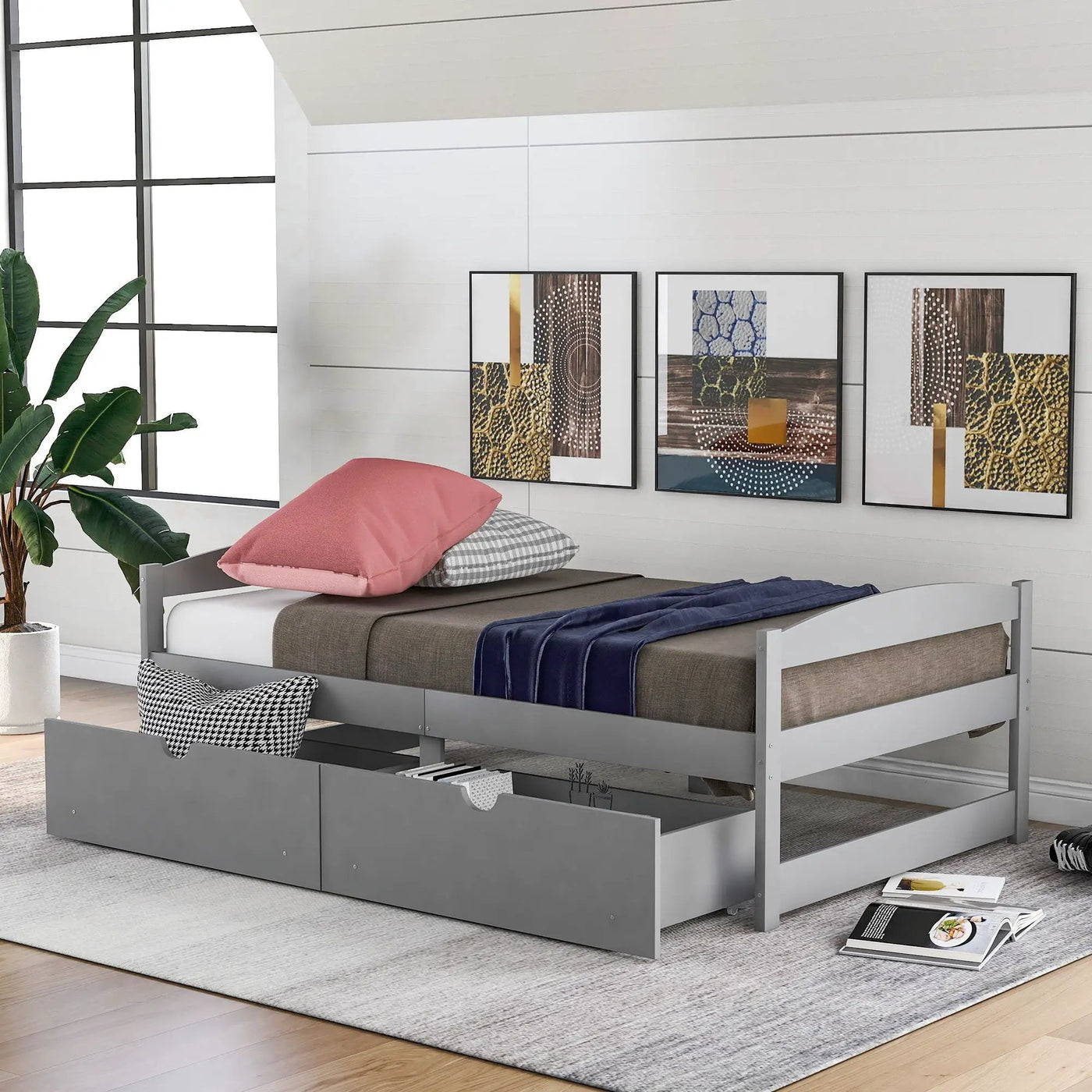 Platform Bed With 2 Drawers by HouseOfZazla