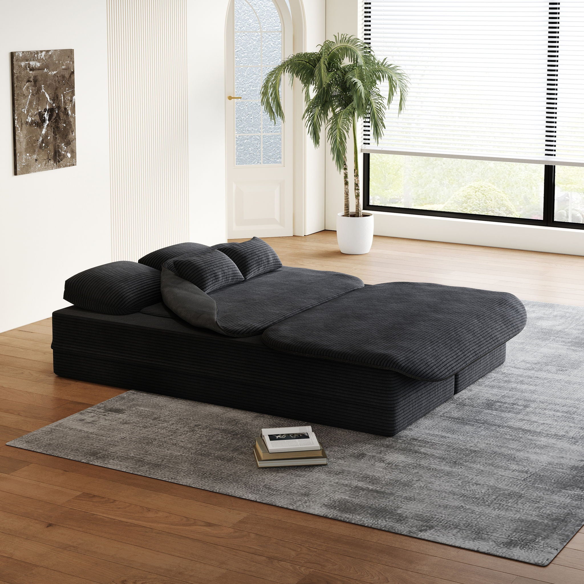 2 In 1 Foldable Sofa Bed With Multi Functional Blanket by HouseOfZazla