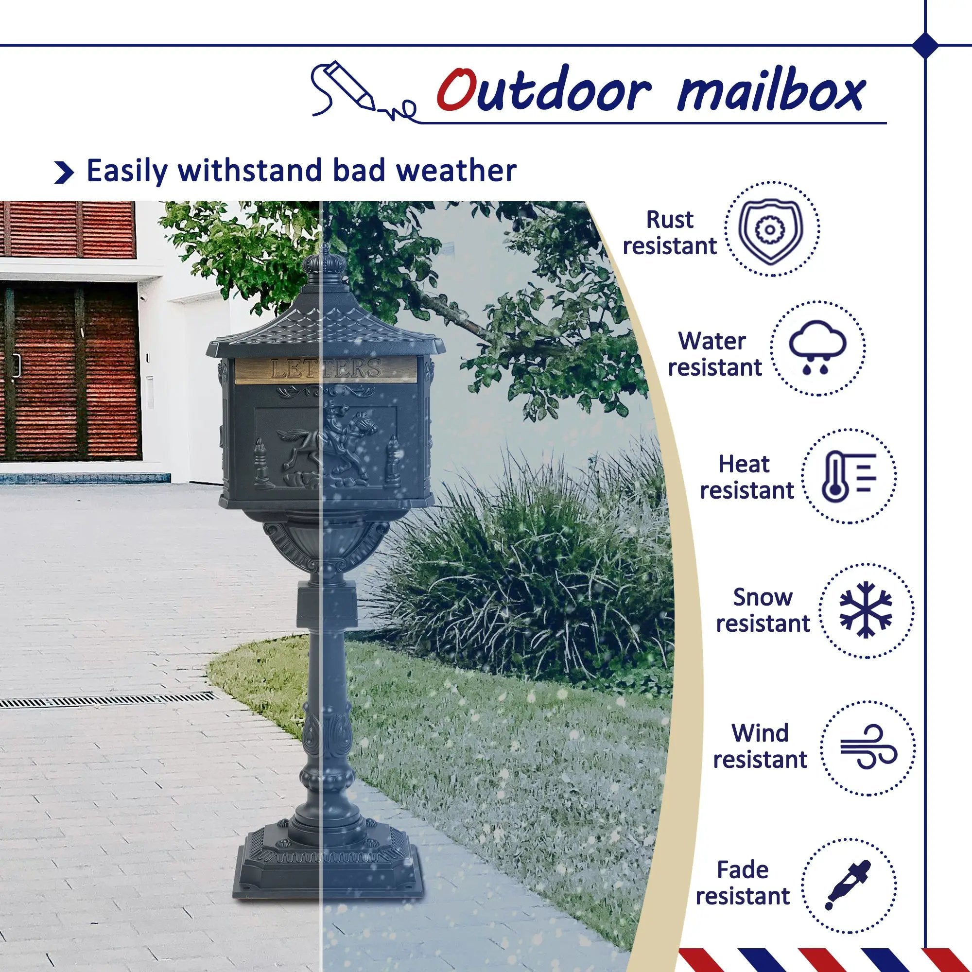Mailbox Cast Aluminum by HouseOfZazla