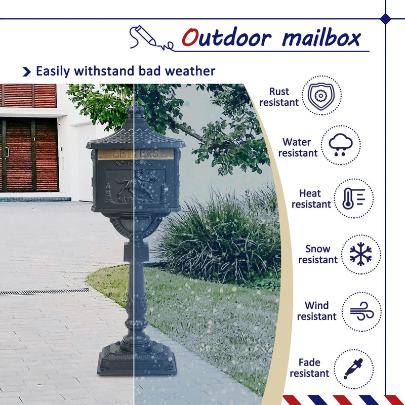 Mailbox Cast Aluminum by HouseOfZazla