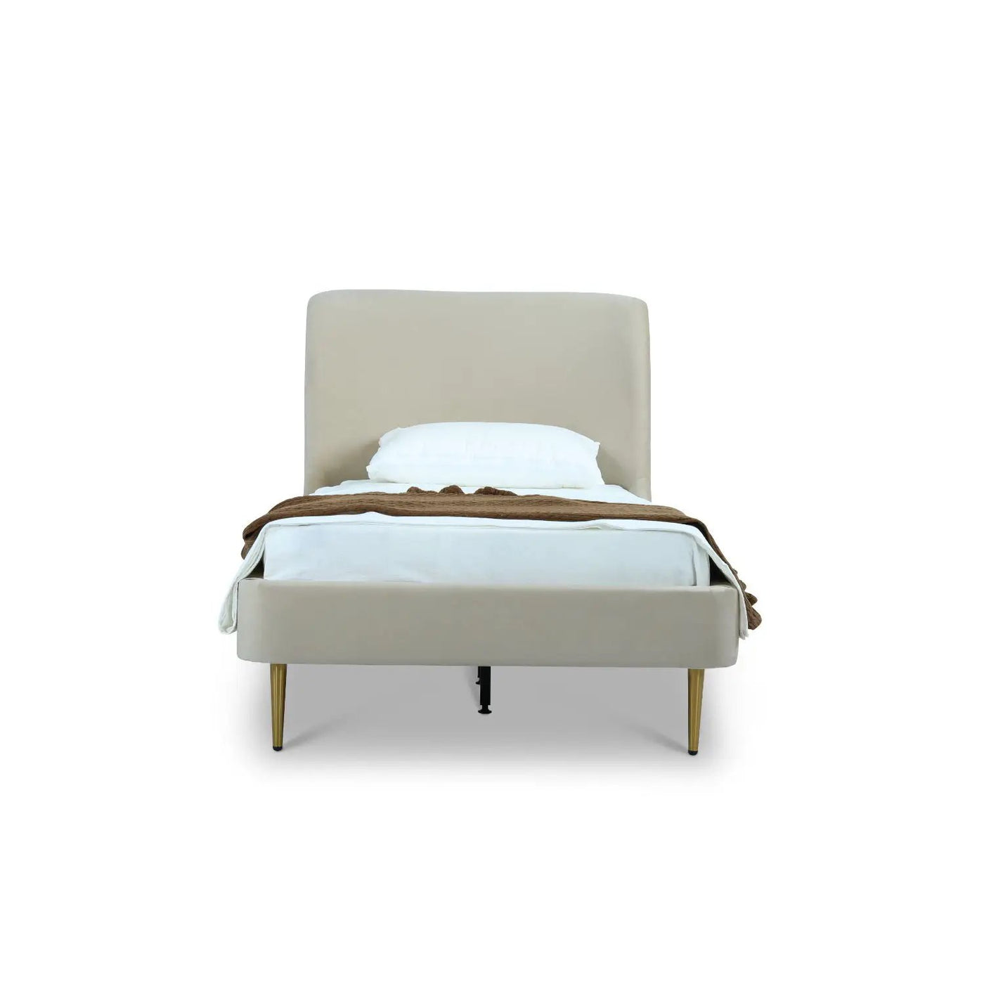 Mid-Century Modern Upholstered Bed With Curved Headboard by HouseOfZazla