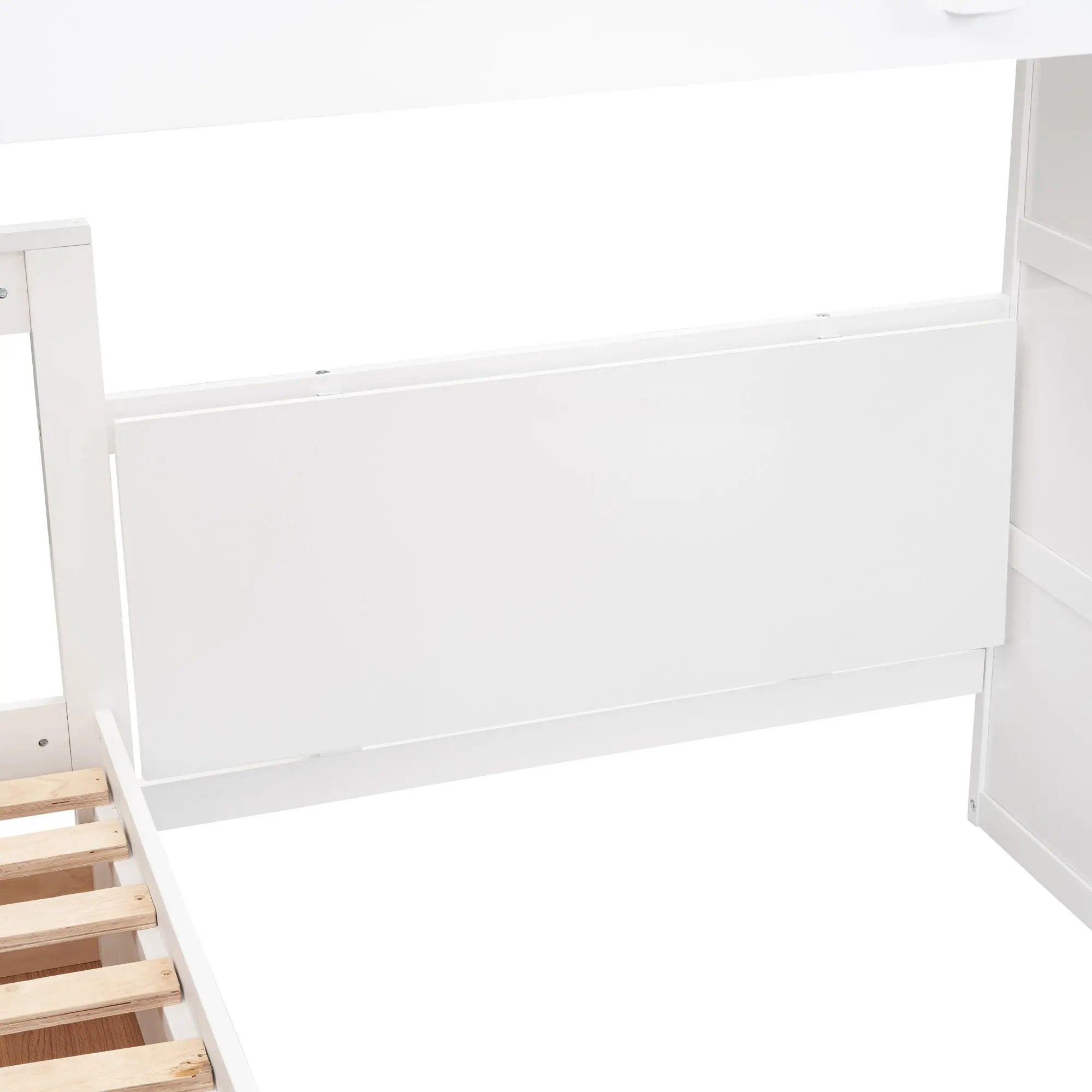 L Shaped Bunk Bed With 3 Drawers, Portable Desk And Wardrobe by HouseOfZazla