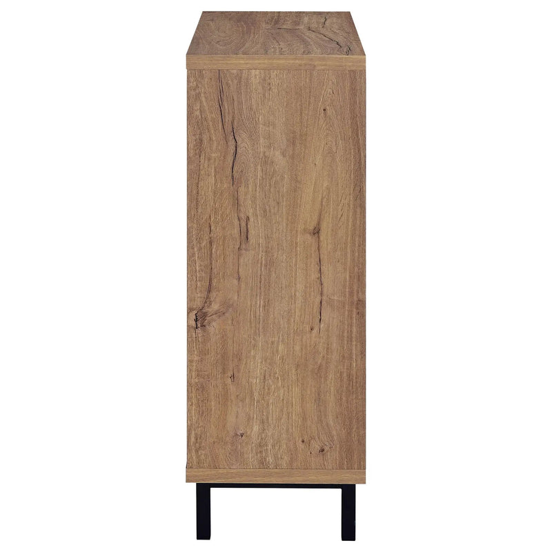 Teller 2-door Shoe Storage Cabinet Natural Oak by Unique Piece Furniture