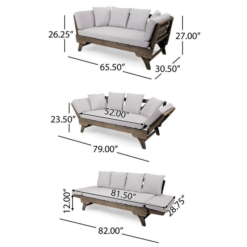 Ottavio Convertible Sofa Daybed With Water Resistant Cushions by HouseOfZazla