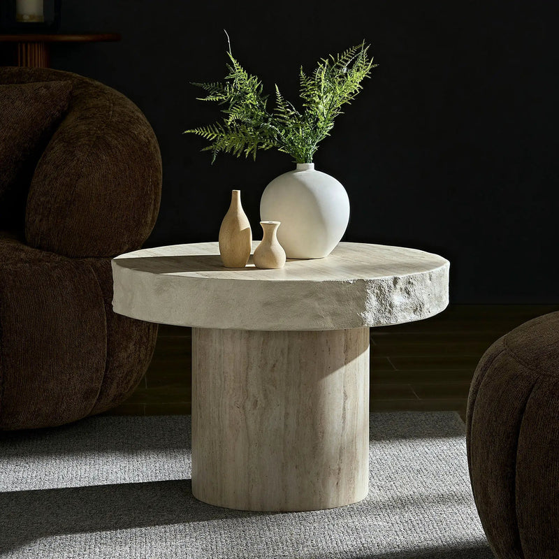 23.82 Inch Faux Mars Textural Patterns Coffee Table by HouseOfZazla