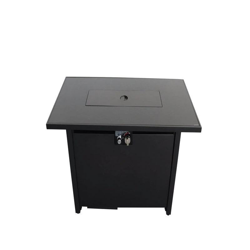 Outdoor Fire Pit Table With Lid - Black by Unique Piece Furniture