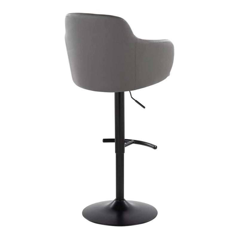 Boyne - Contemporary Adjustable Barstool With Swivel With Rounded T Footrest (Set of 2) by Unique Piece Furniture