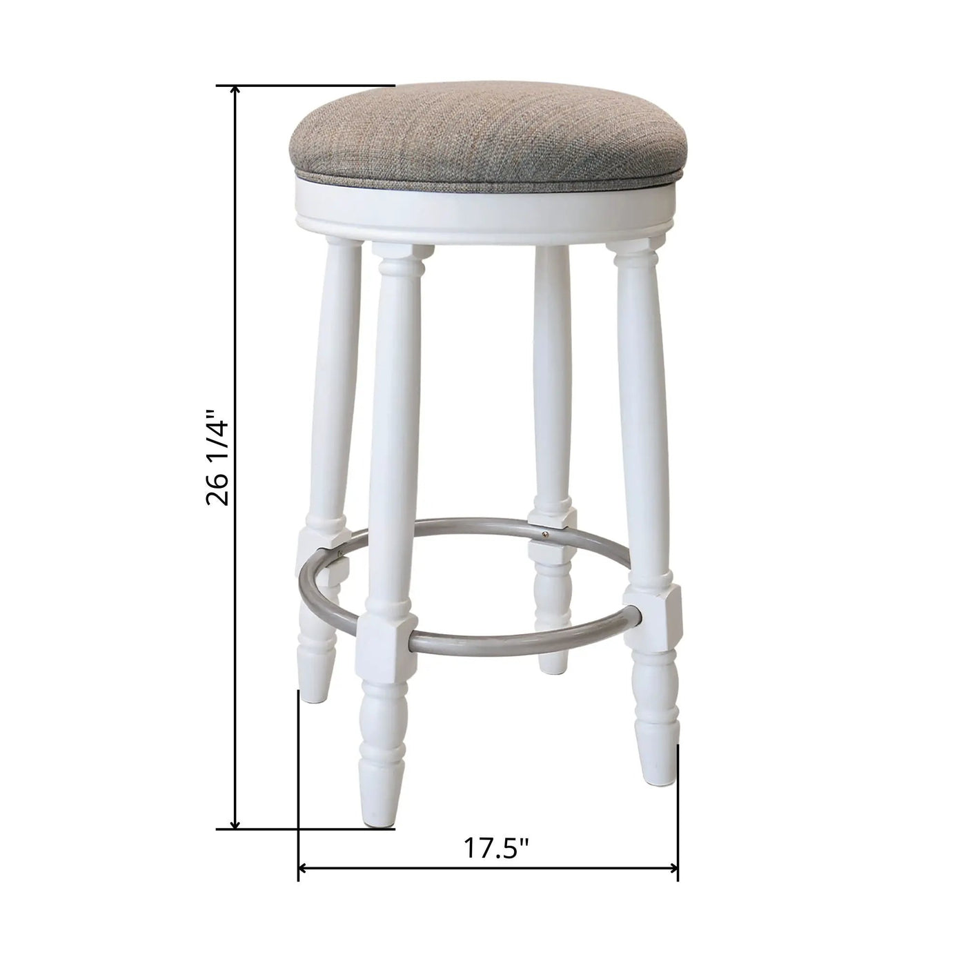 360° Swivel Wooden Barstools With Upholstered Seat, Counter Height (Set of 2) by HouseOfZazla