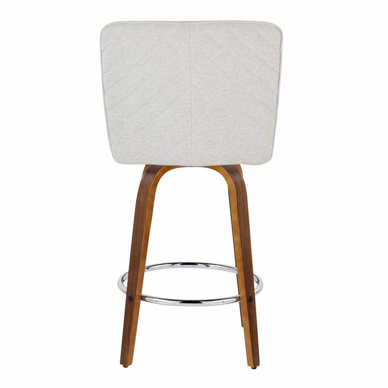 Henry - Contemporary Fixed Height Counter Stool With Swivel With Round Footrest (Set of 2) by Unique Piece Furniture