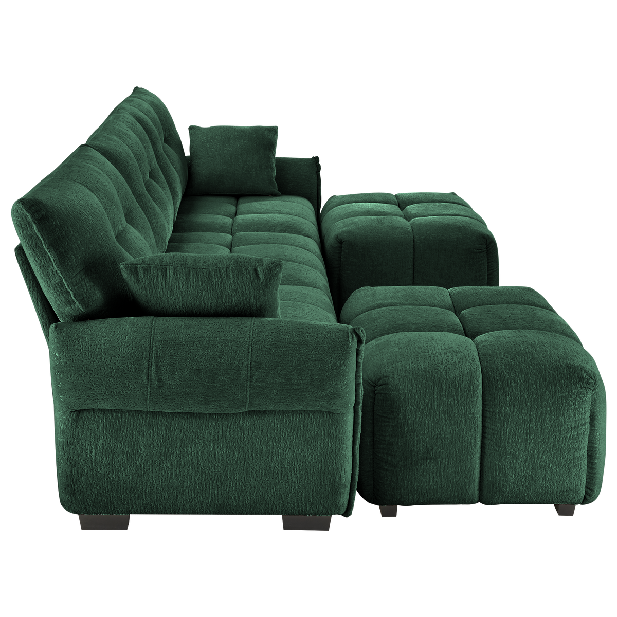 3 Seater Sofa Set With Ottoman And Throw Pillows by HouseOfZazla