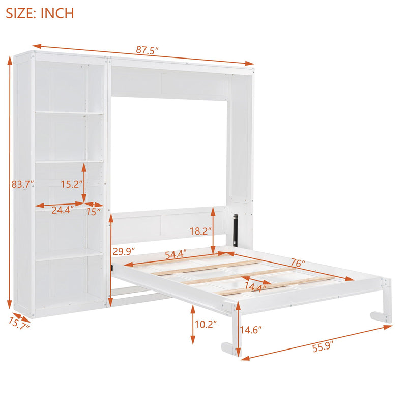Murphy Wall Bed With Shelves by HouseOfZazla