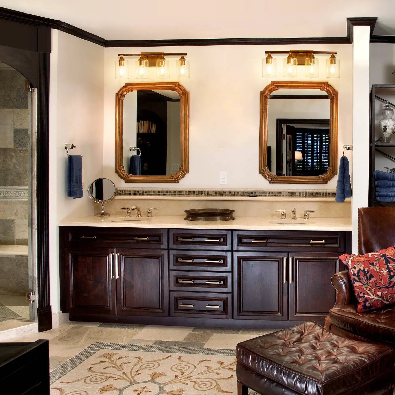 4-Light Brushed Bathroom Vanity Wall Light by HouseOfZazla