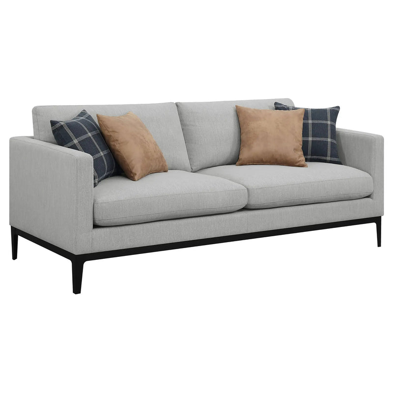 Montauk - 2 Piece Arms Living Room Set With Upholstered Seating - Light Gray by HouseOfZazla