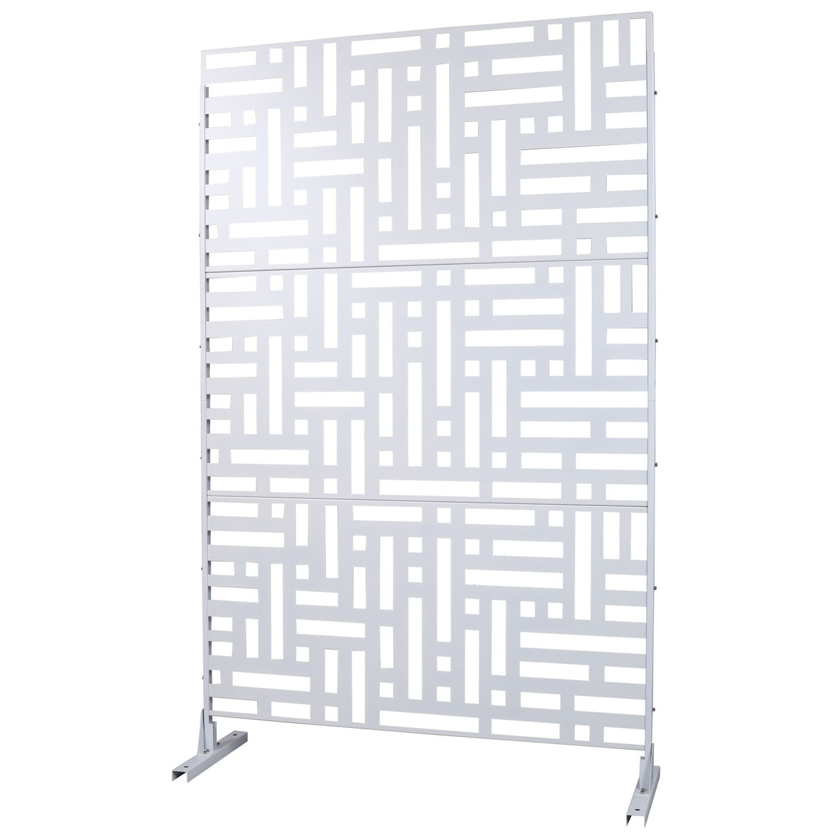 Freestanding Metal Privacy Screen Room Divider with Durable Design - Black, White, or Dark Brown, photo 28 of 40