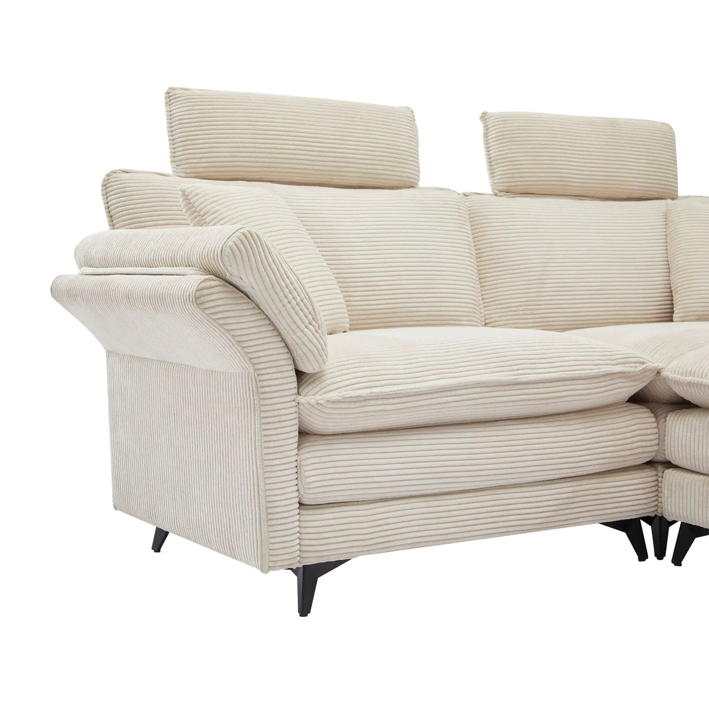 Modern Deep Seat Sectional Sofa With Ottoman by HouseOfZazla