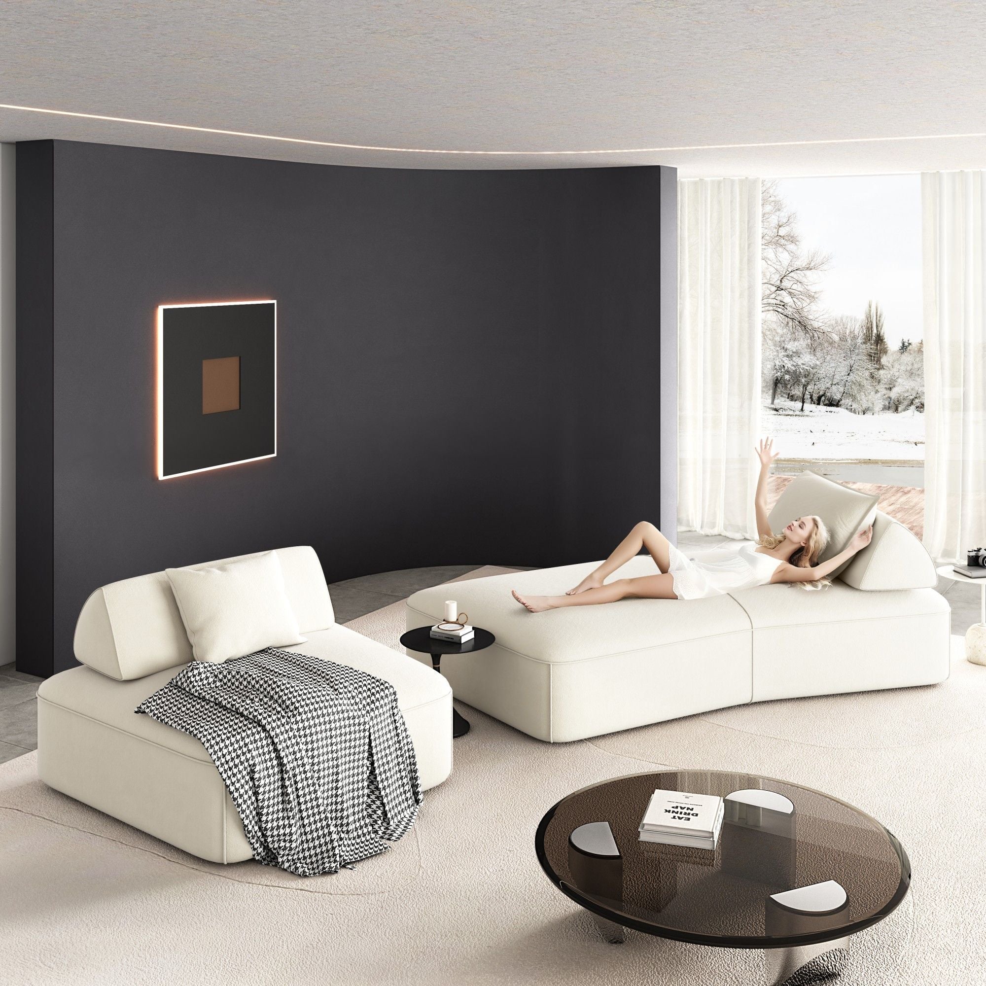 Modern Luxury Oversized Modular Sectional Sofa Set