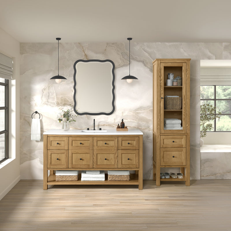 James Martin Breckenridge Linen Cabinet, Light Natural Oak, view 4