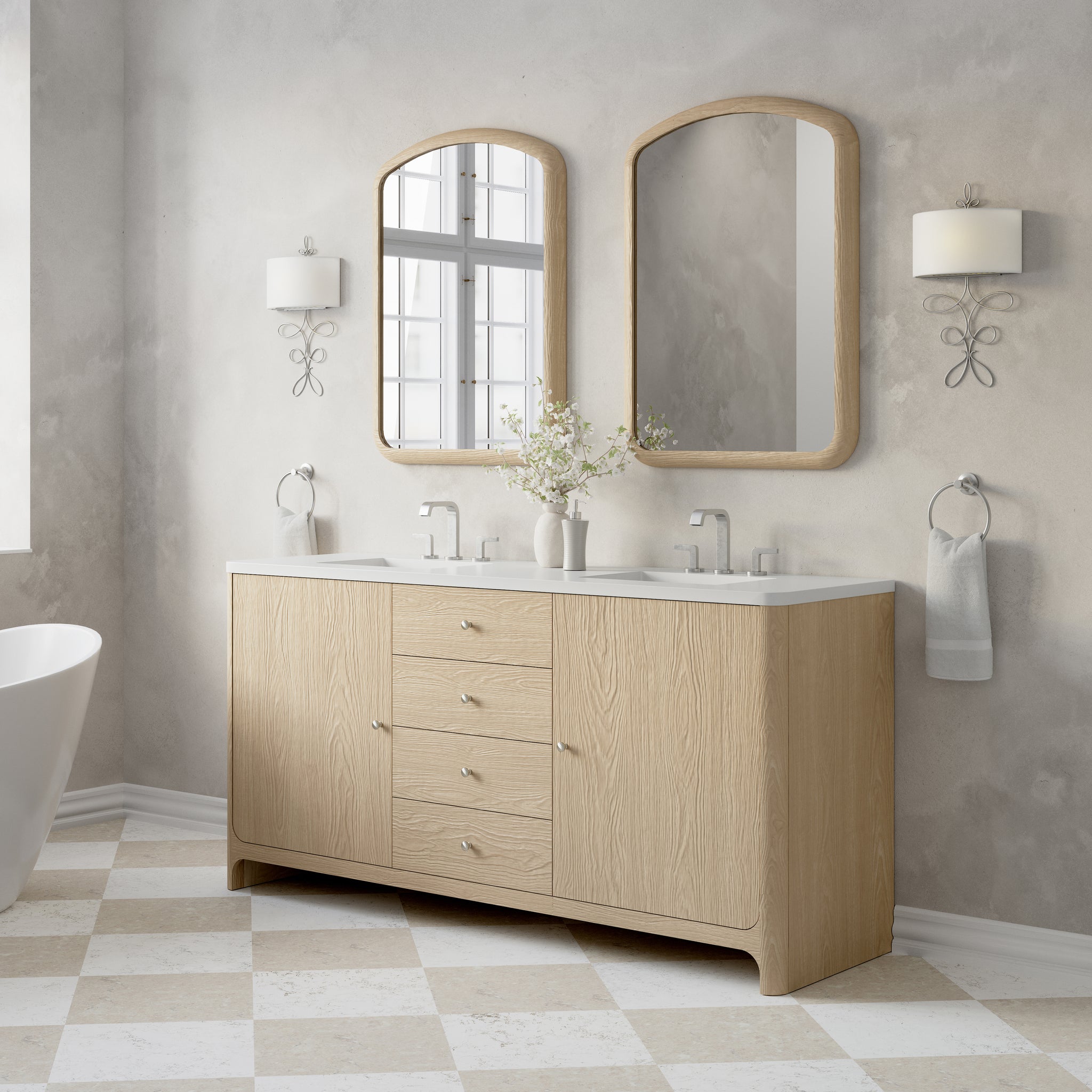 James Martin Gracyn 72" Double Bathroom Vanity, Coastal Driftwood by James Martin