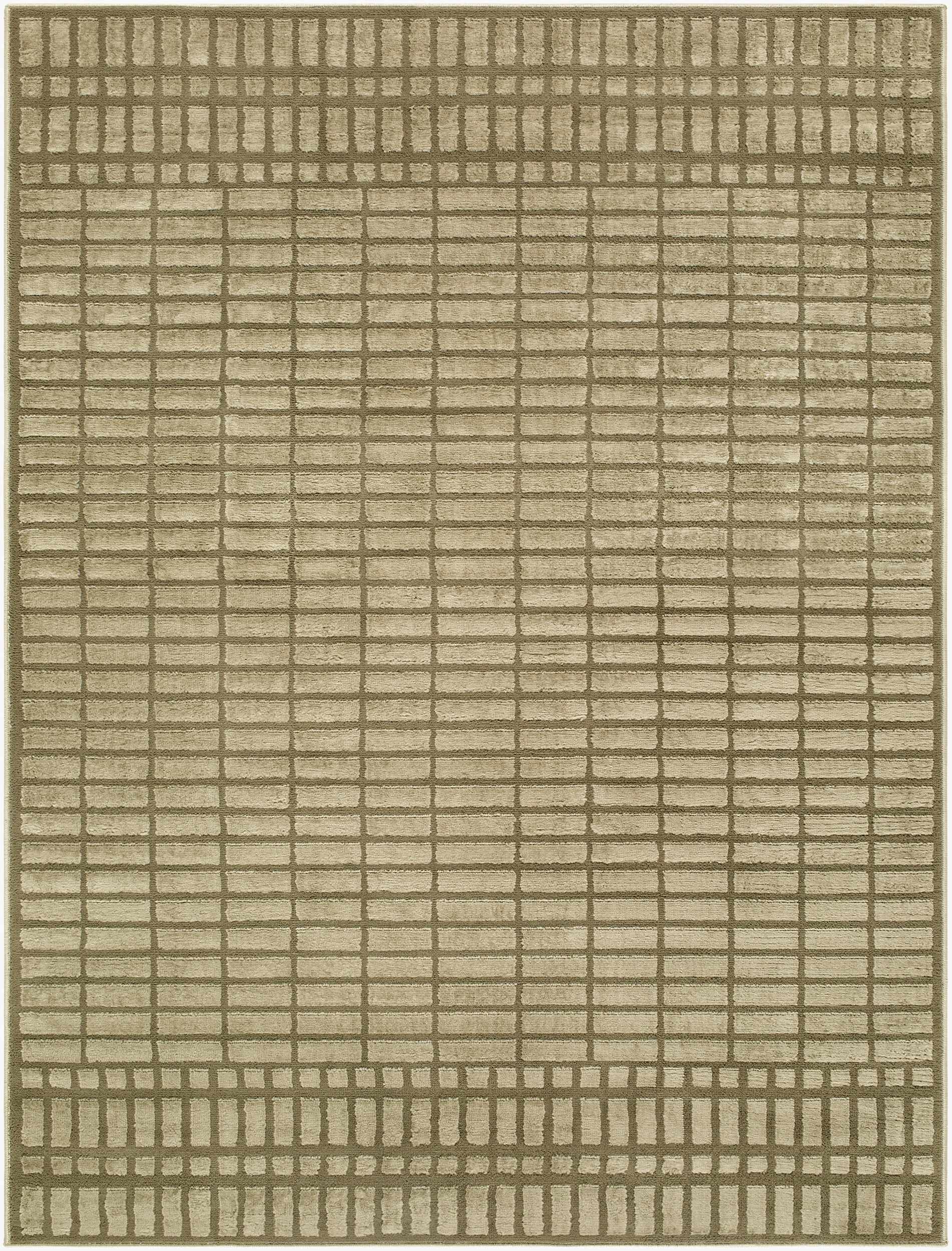 Gareth Olive Grid Area Rug by Boutique Rugs