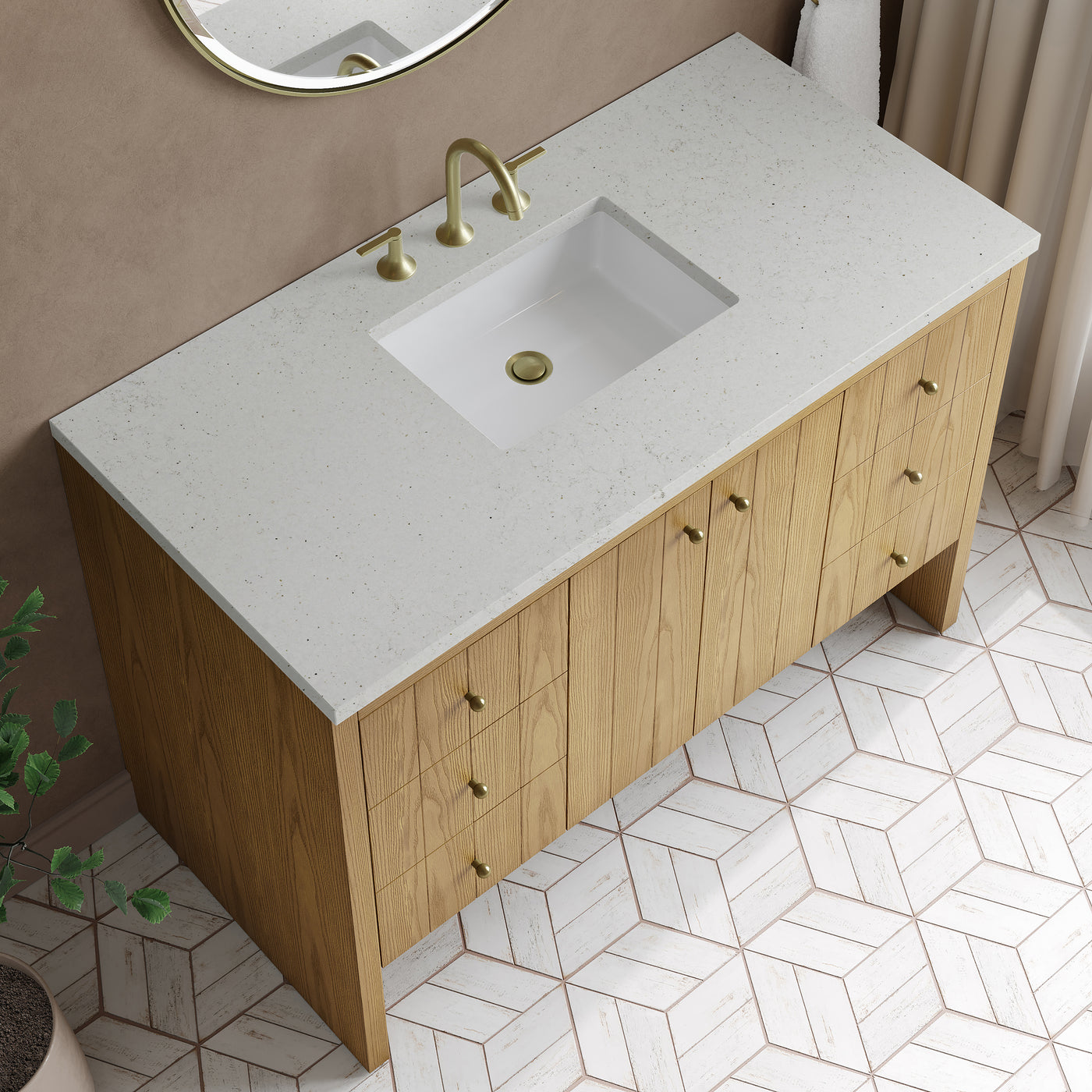 James Martin Hudson 48" Single Bathroom Vanity, Light Natural Oak, view 39