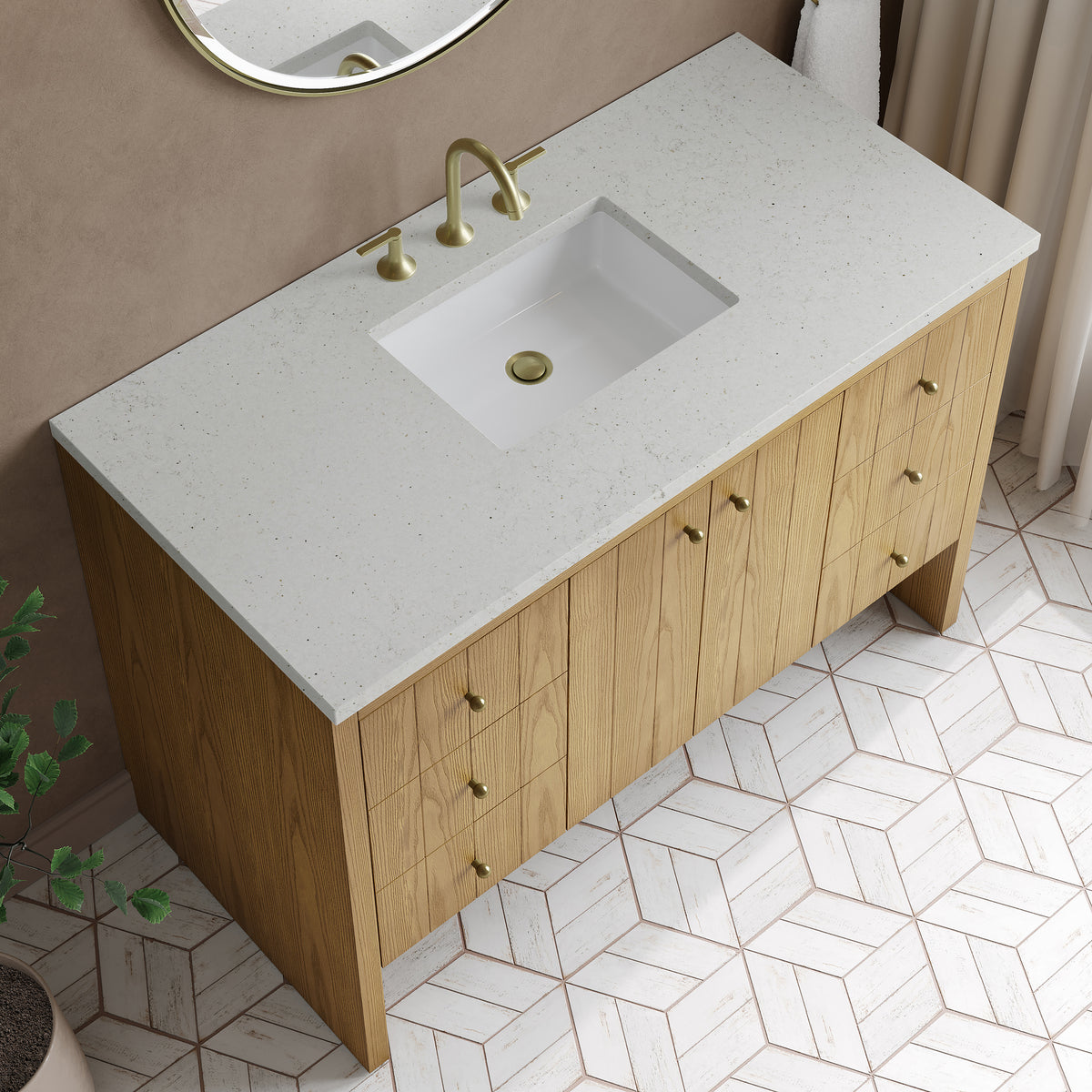 James Martin Hudson 48" Single Bathroom Vanity, Light Natural Oak, view 39