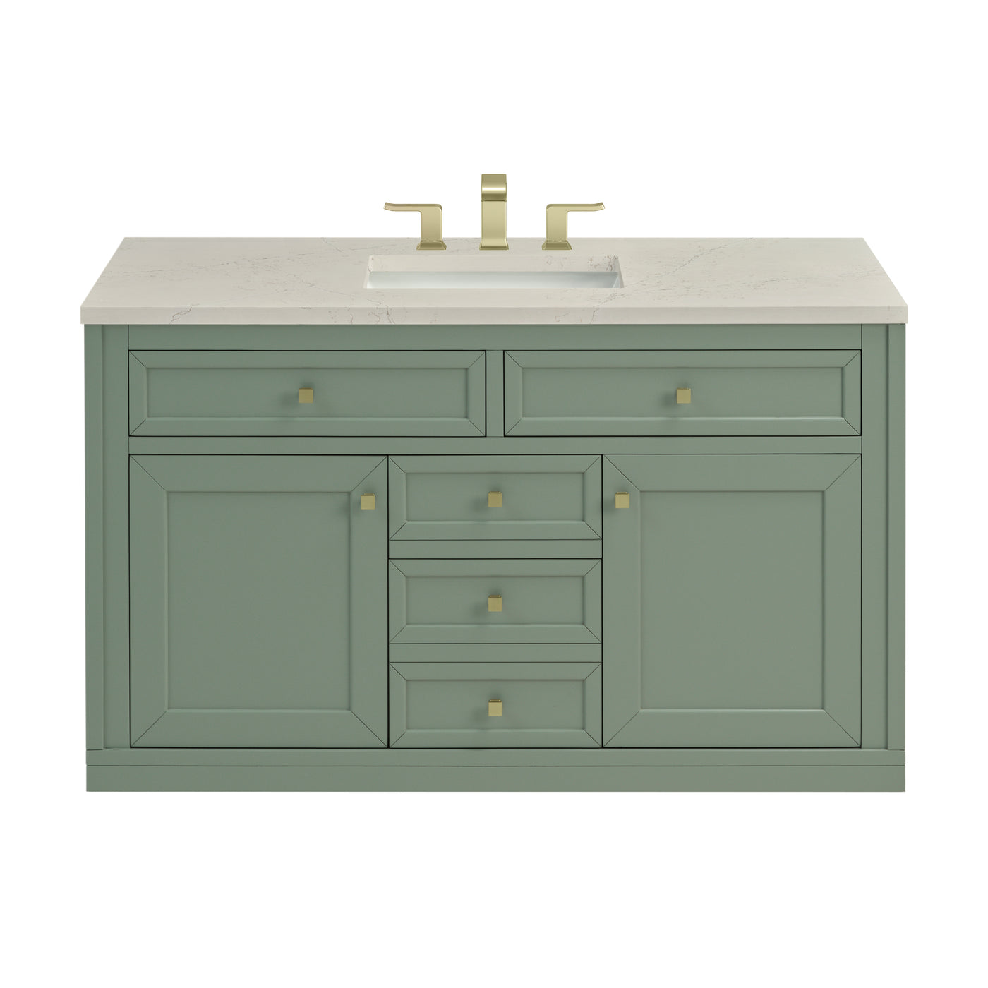 James Martin Chicago 48" Single Bathroom Vanity, Smokey Celadon by James Martin