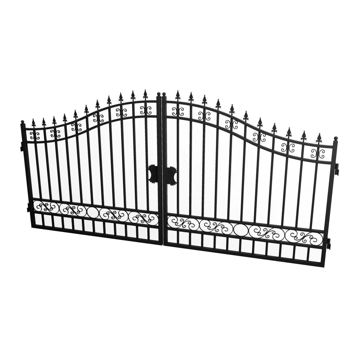 14x8 ft Steel Dual Swing Driveway Gate, photo 37 of 45