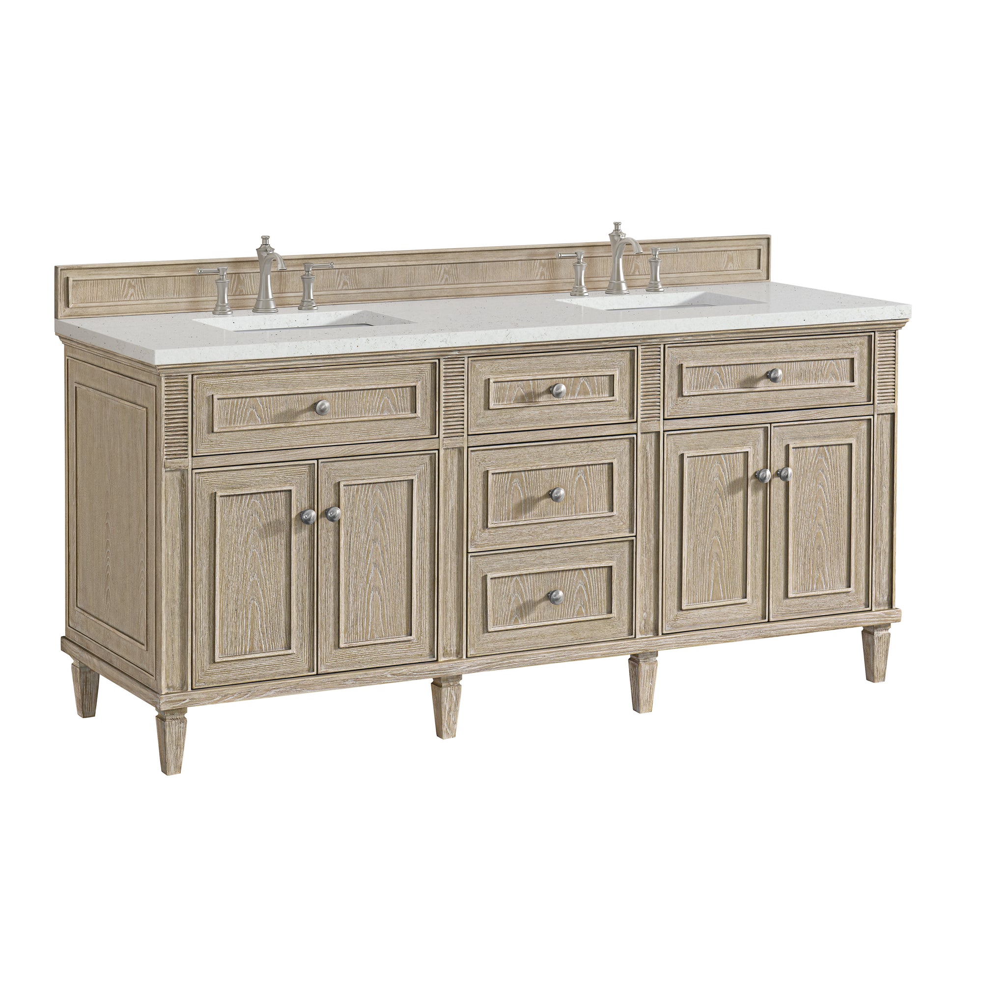 James Martin Lorelai 72" Double Bathroom Vanity, Whitewashed Oak by James Martin