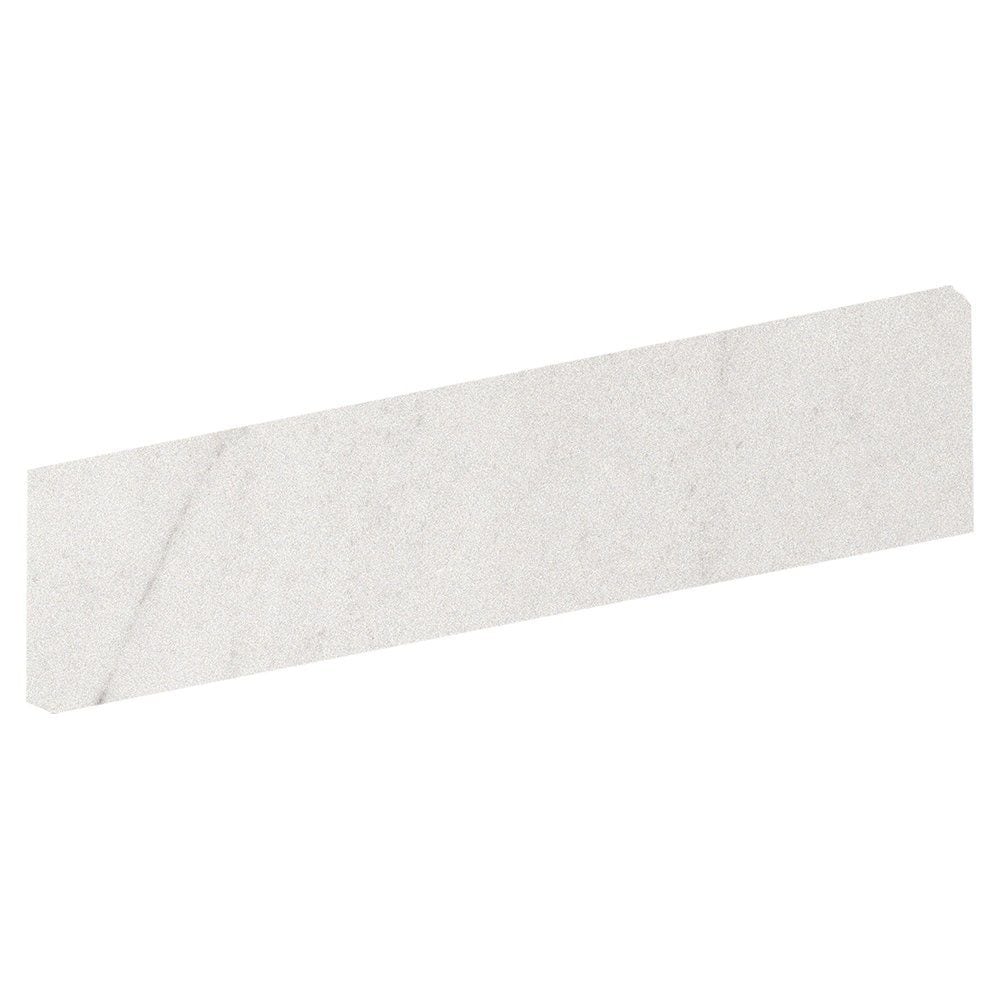 Bianco Crystal Polished Bullnose Marble Look Porcelain Base 4x24 Porcelain Polished 4x24 Base