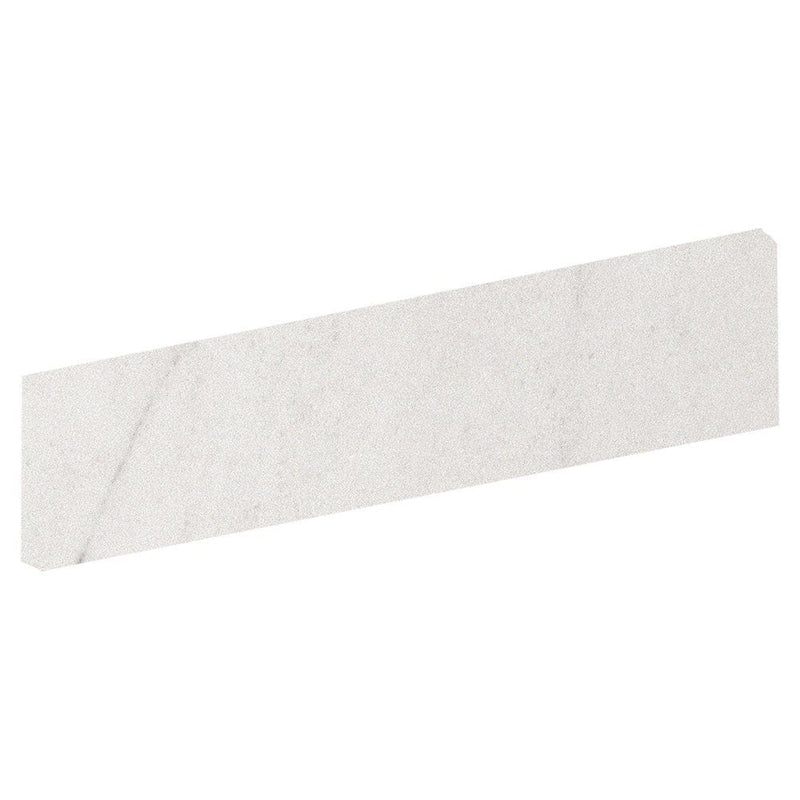 Bianco Crystal Polished Bullnose Marble Look Porcelain Base 4x24 Porcelain Polished 4x24 Base