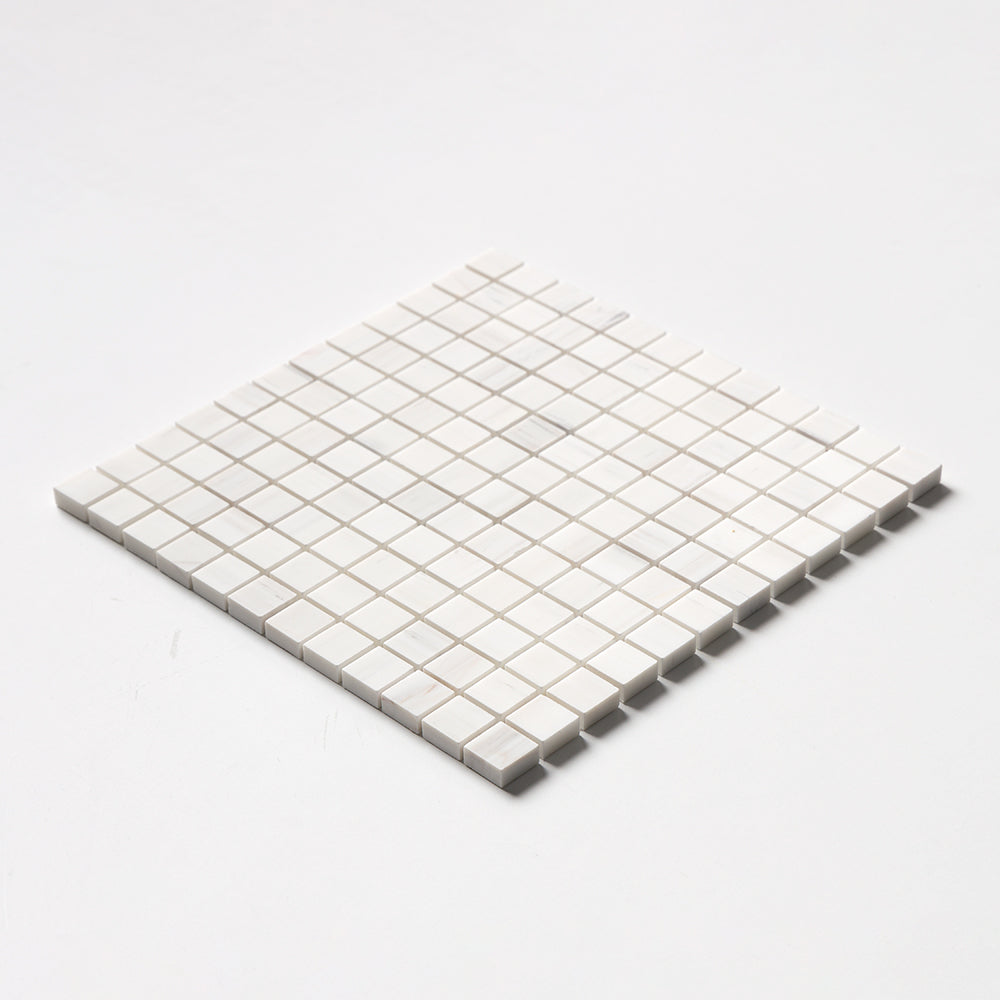 Bianco Dolomiti Honed 1x1 Marble Mosaics 12x12 Marble Honed 12x12 Mosaics — 2