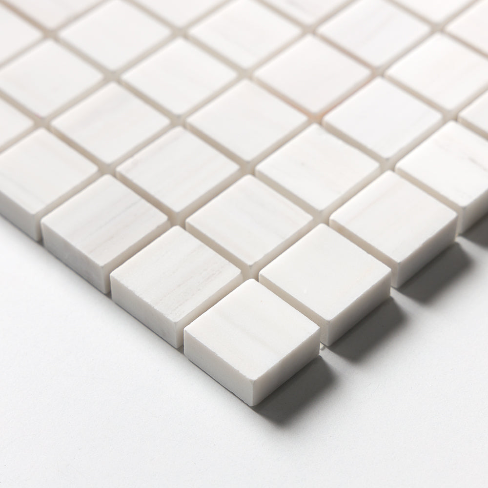 Bianco Dolomiti Honed 1x1 Marble Mosaics 12x12 Marble Honed 12x12 Mosaics — 4