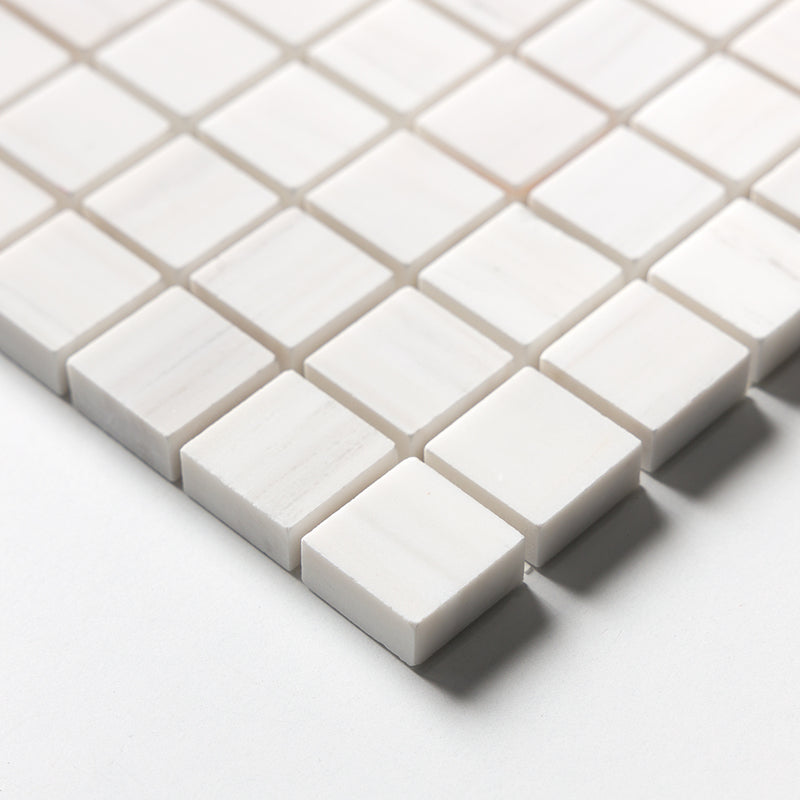 Bianco Dolomiti Honed 1x1 Marble Mosaics 12x12 Marble Honed 12x12 Mosaics — 4