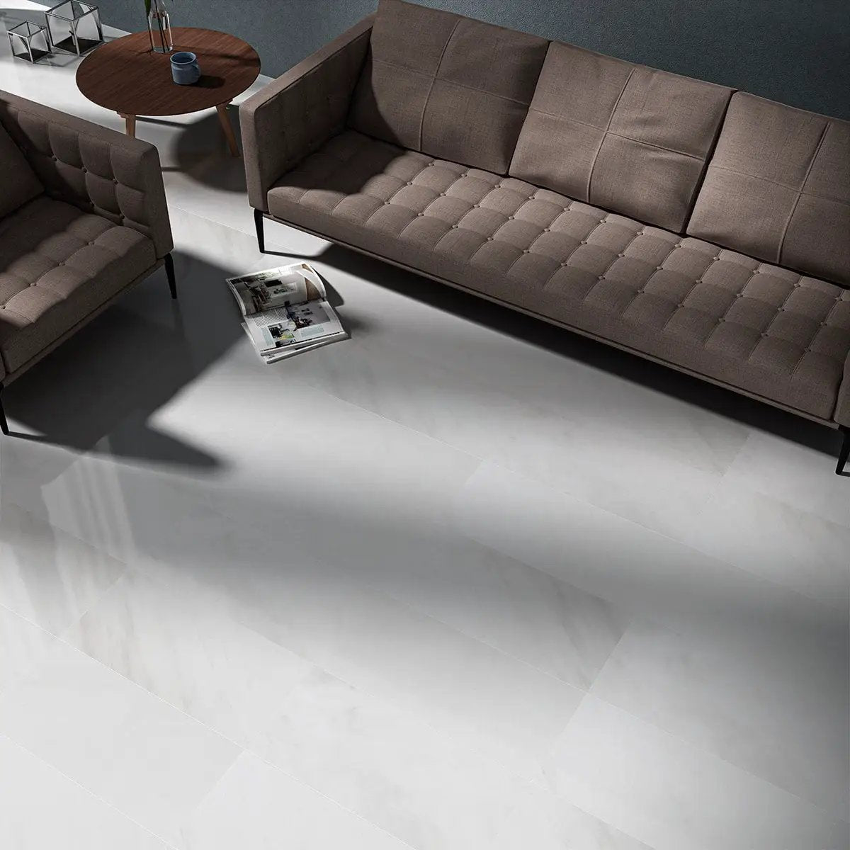 Bianco Dolomiti Honed Marble Tiles 12x24 by Stonetiledepot
