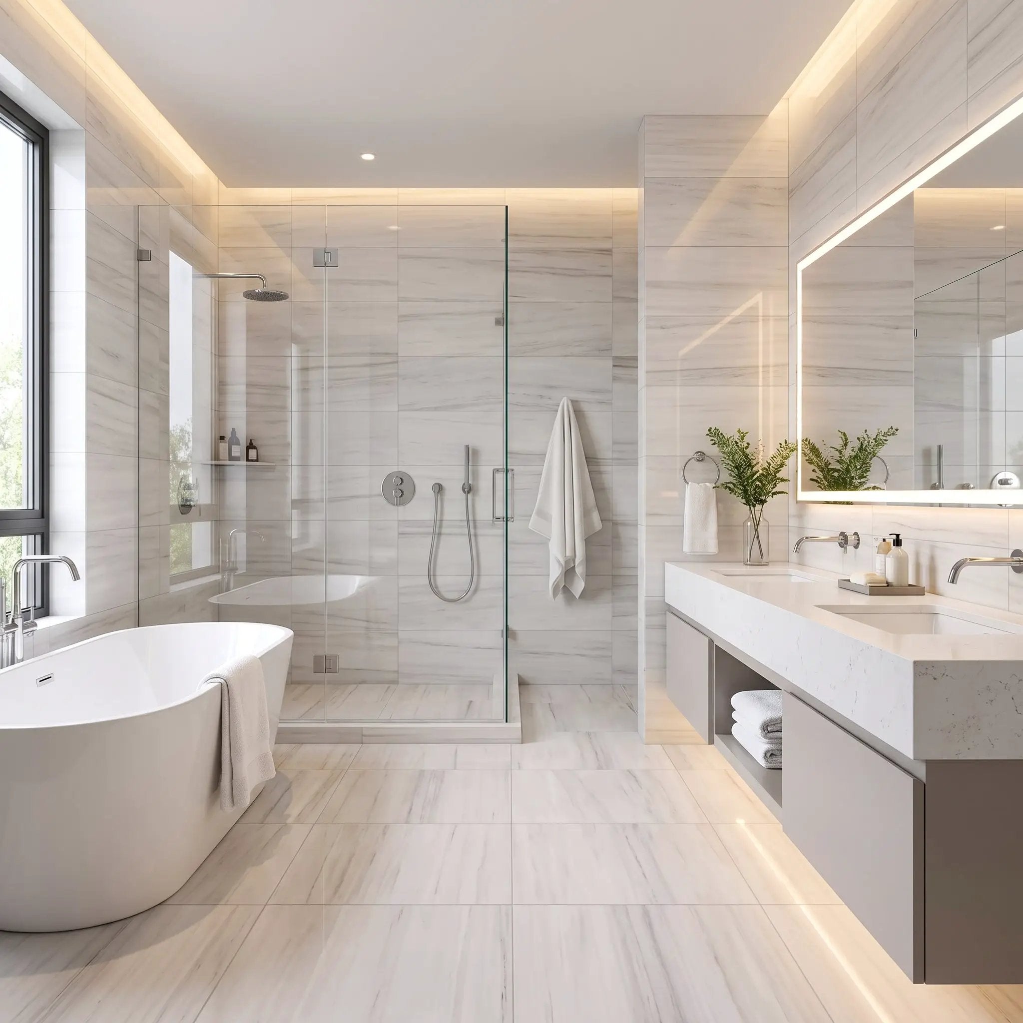Bianco Dolomiti Polished Marble Tiles 12x24 by Stonetiledepot