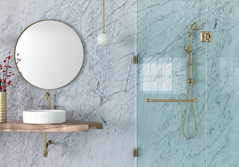 Bianco Gioia Polished Marble Slab Random room scene 3