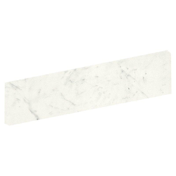 Bianco Statuario Matte Bullnose Marble Look Porcelain Tiles 4x24