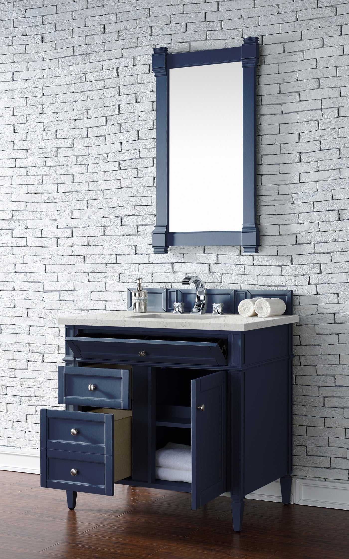 James Martin Brittany 36" Single Bathroom Vanity, Victory Blue, view 32