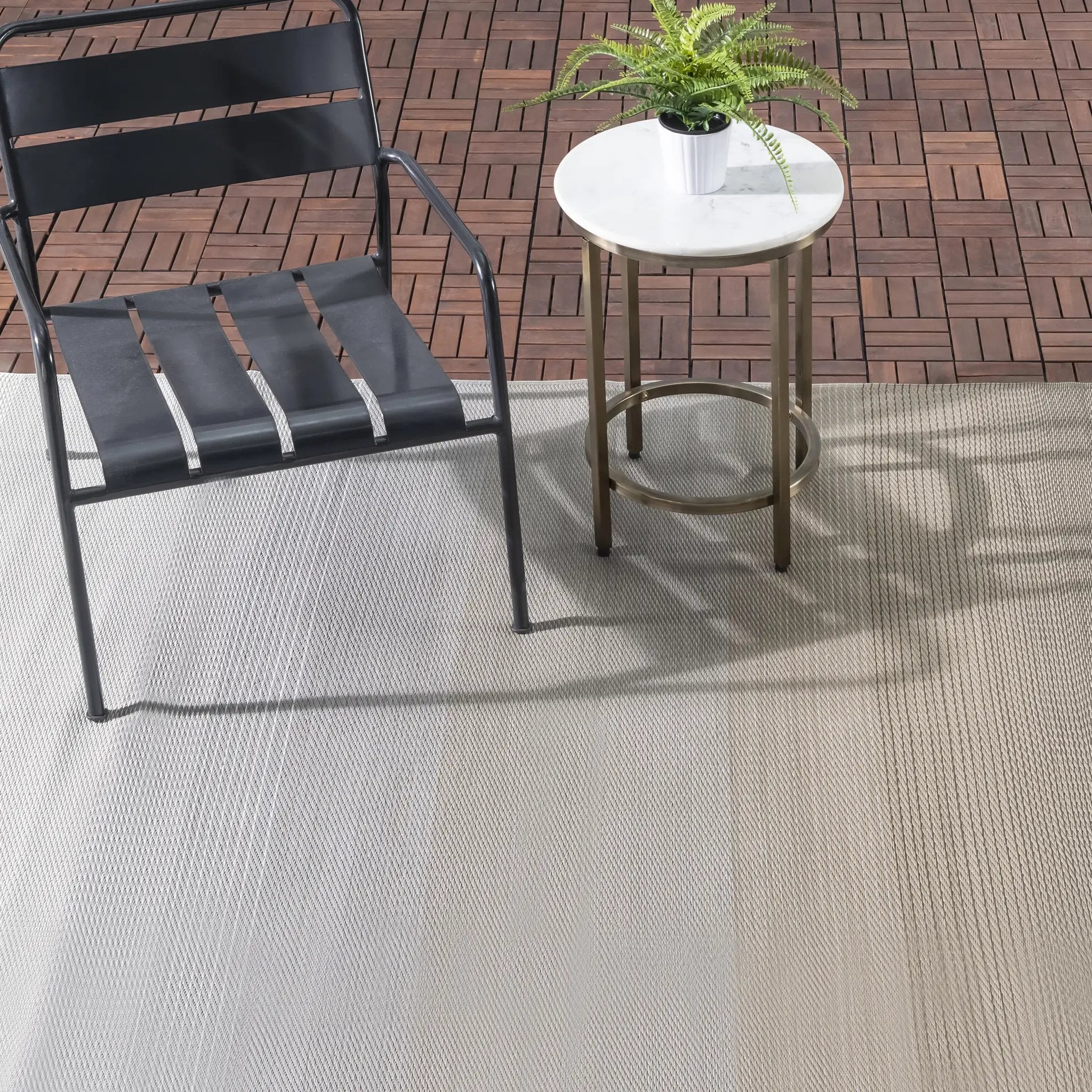 Big Sur - Ash Outdoor Rug for Patio by Fab Habitat