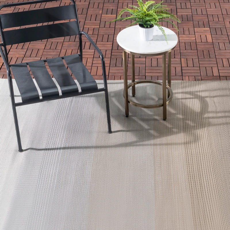 Big Sur - Ash Outdoor Rug for Patio, installed in a room