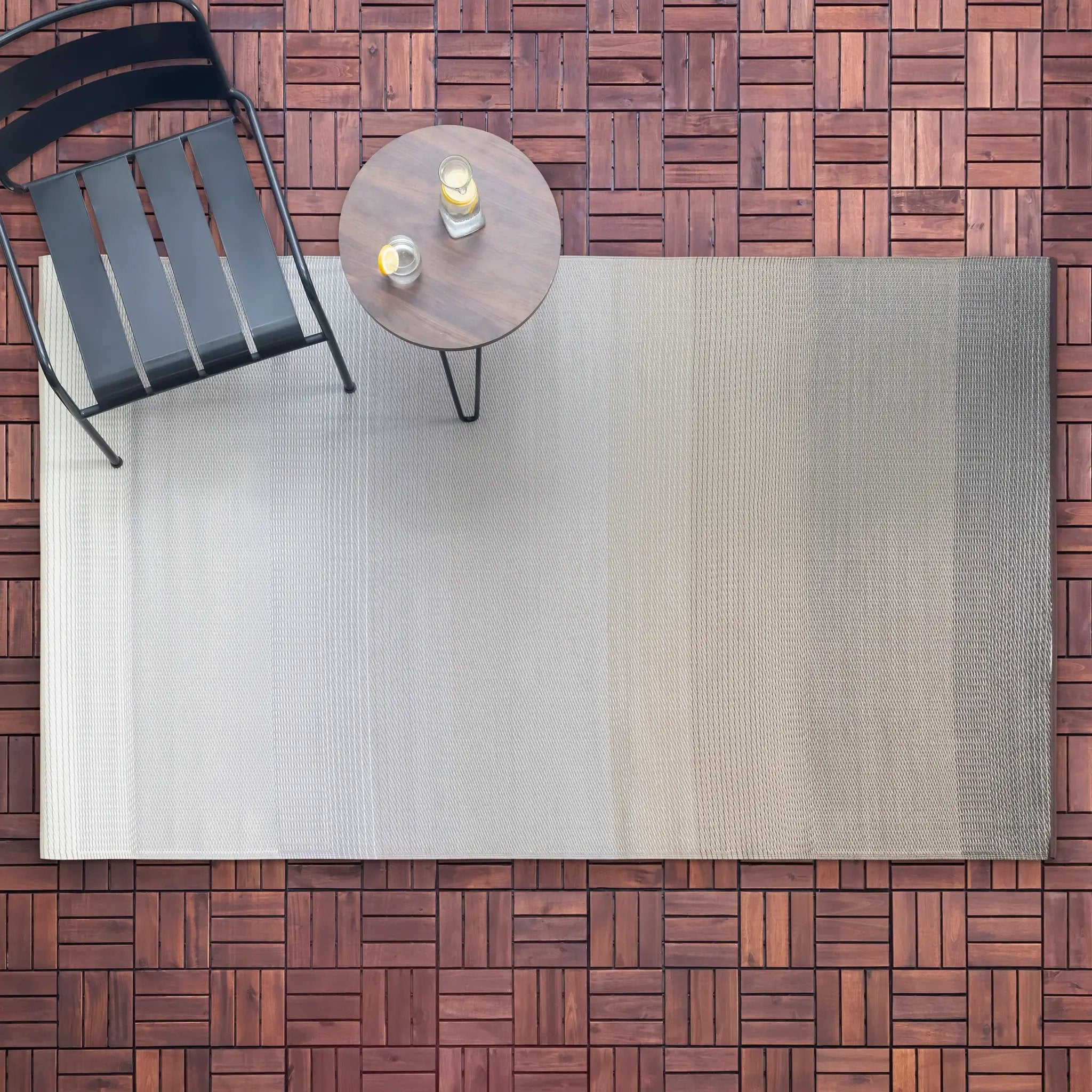 Big Sur - Ash Outdoor Rug for Patio by Fab Habitat