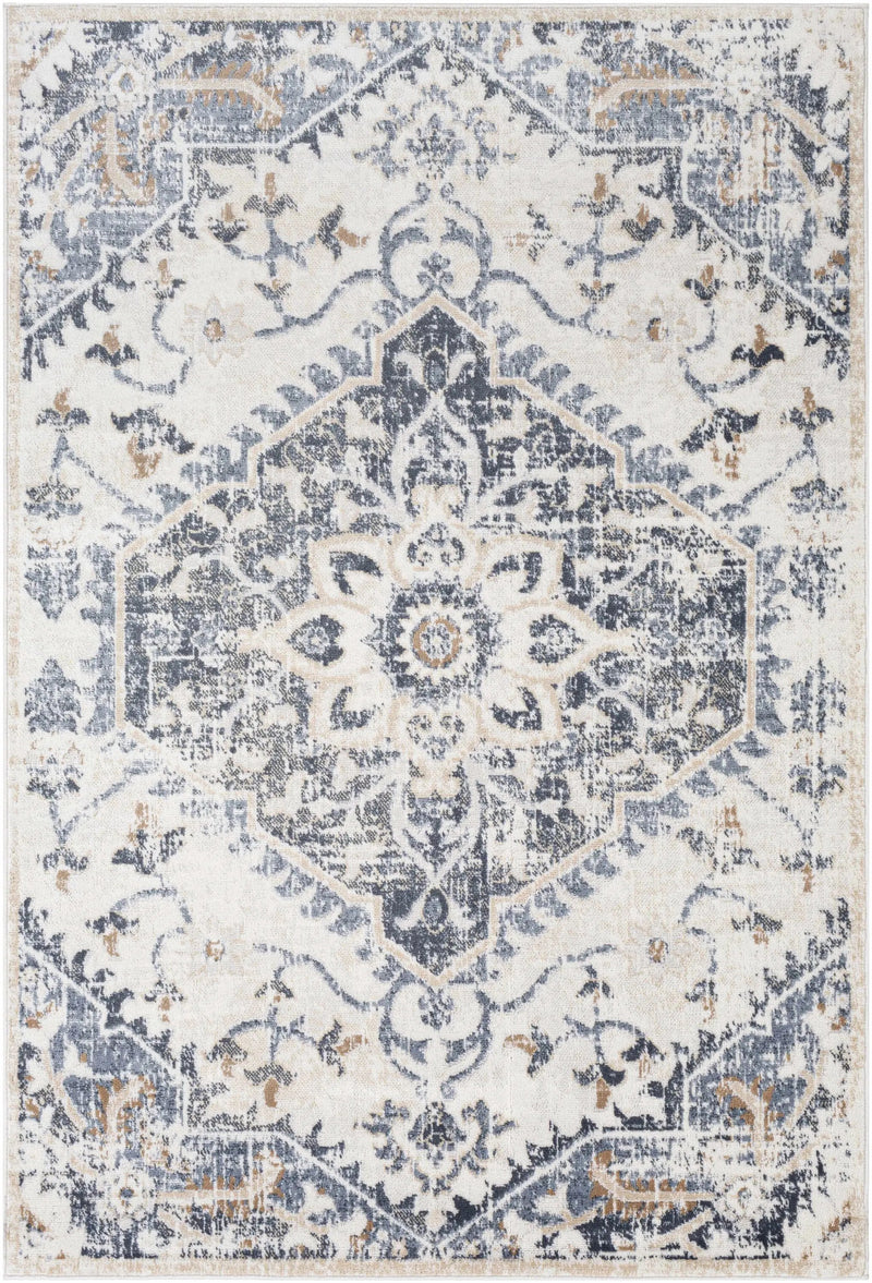 Biggleswade Denim Medallion Area Rug by Boutique Rugs