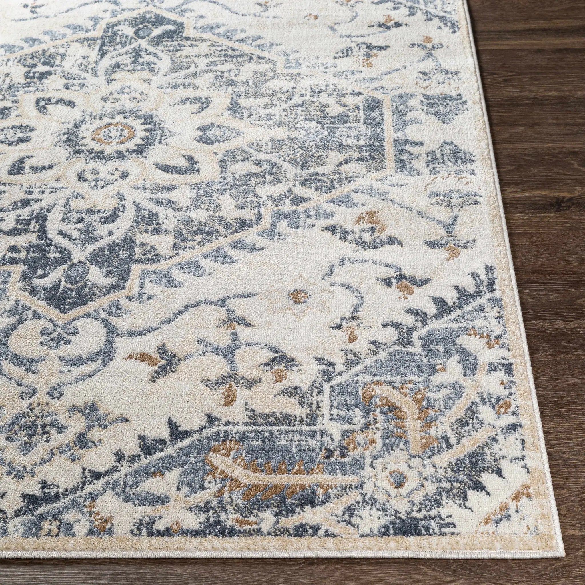 Biggleswade Denim Medallion Area Rug by Boutique Rugs