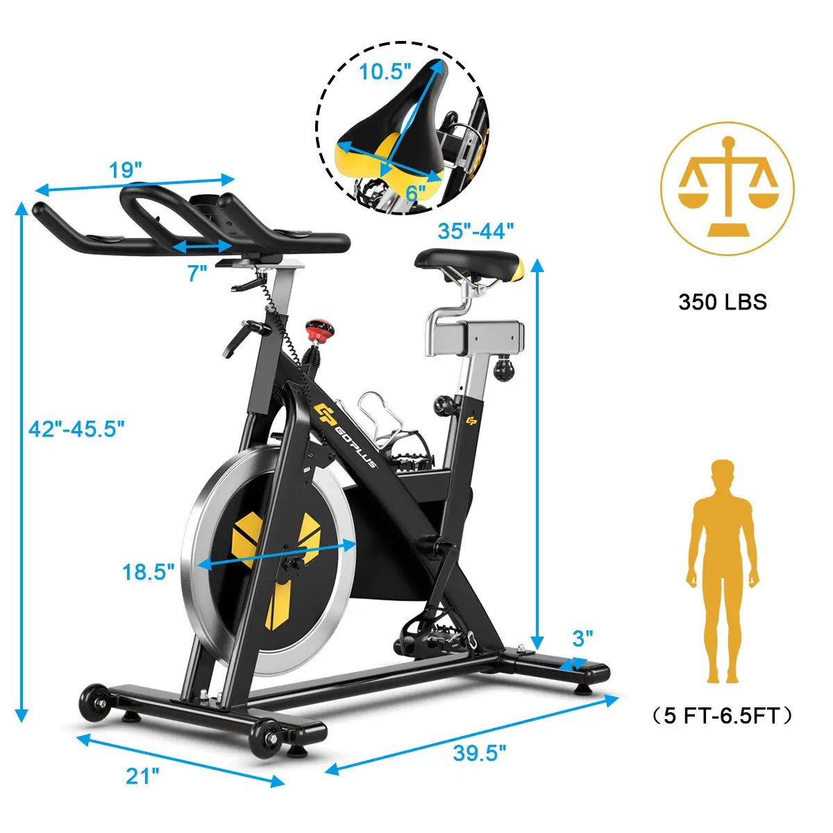 Magnetic Exercise Bike Fixed Belt Drive Indoor Bicycle by DirectDeals