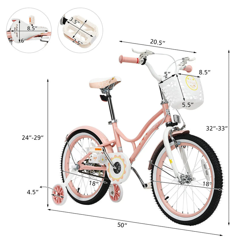 18 Inch Kids Adjustable Bike by DirectDeals