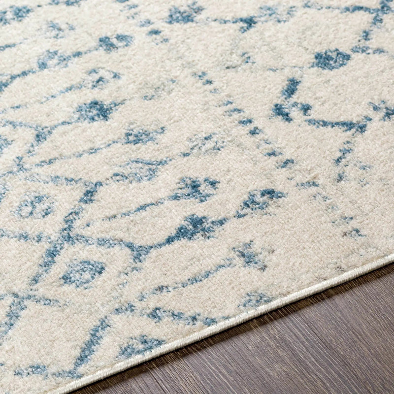 Binabalian Blue&White Tribal Area Carpet - Clearance by Boutique Rugs