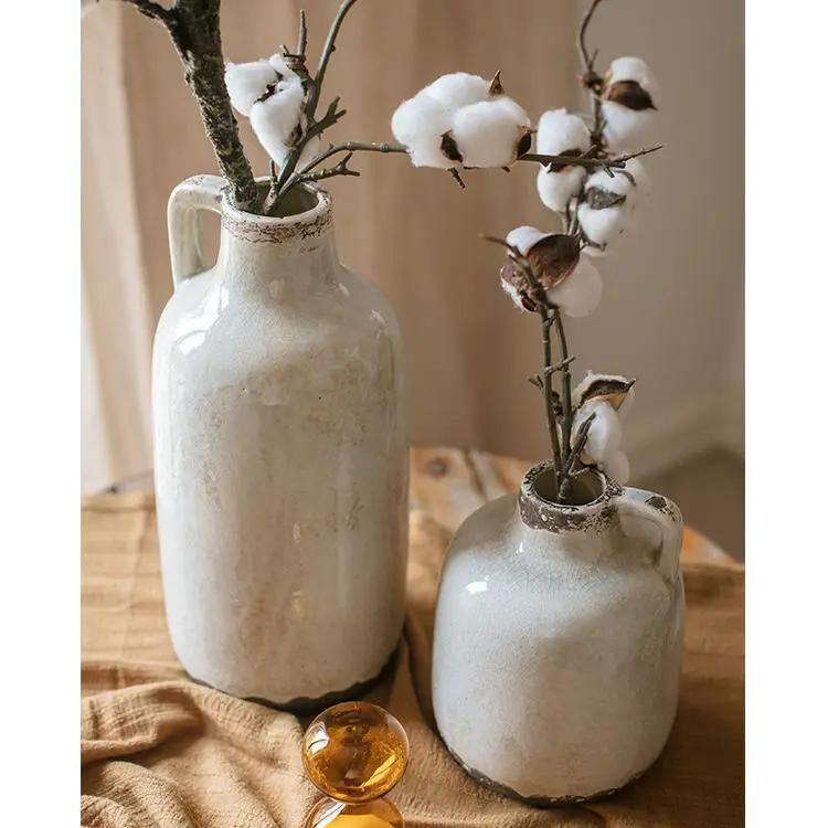 Binglie Glazed Pottery Vase with Single Handle by RusticReach