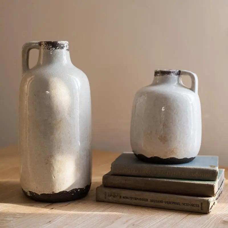 Binglie Glazed Pottery Vase with Single Handle by RusticReach
